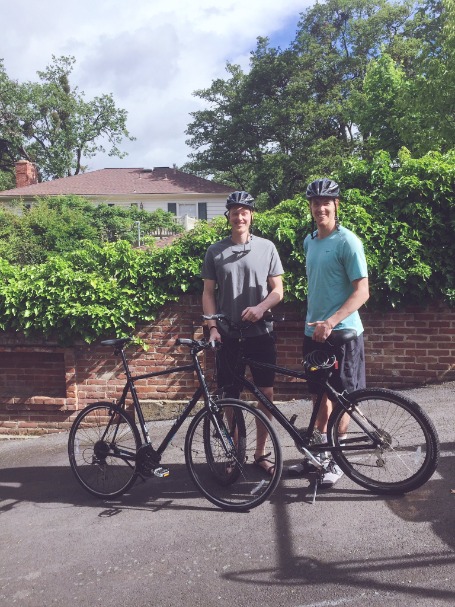 Kyle Singler going out on a cycling trip by wearing black shorts.